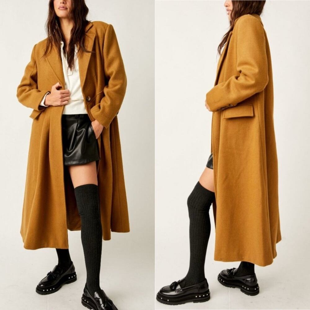 Free People Victoria Pleated Trench Coat